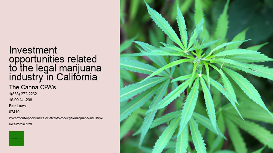 Investment opportunities related to the legal marijuana industry in California